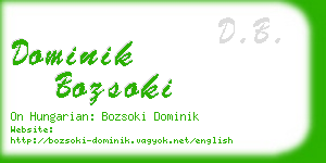 dominik bozsoki business card